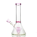 10” Pink Heart Shower Beaker Bong WorldofBongs