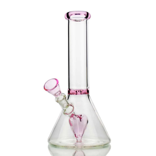 10” Pink Heart Shower Beaker Bong WorldofBongs