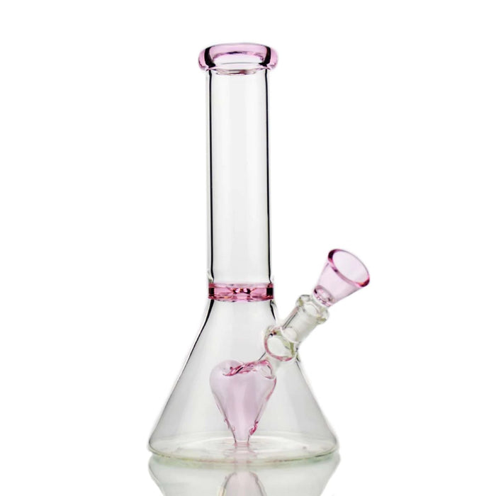 10” Pink Heart Shower Beaker Bong WorldofBongs