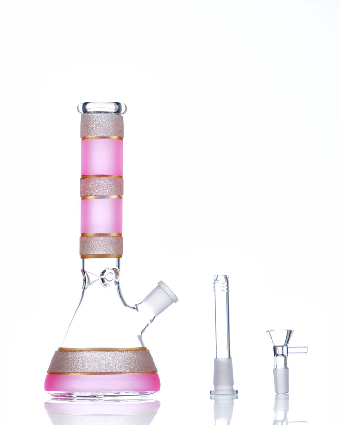 10'' Pink Ring Beaker Bong worldofbongs