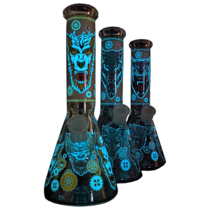 10'' Wolfman Beaker Bong - Glow in the Dark worldofbongs