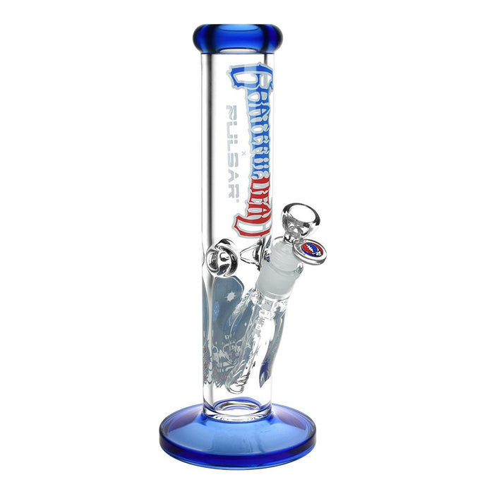 11.75" Grateful Dead Space Your Face Straight Tube Glass Bong