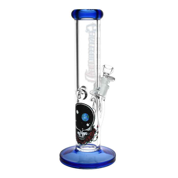 11.75" Grateful Dead Space Your Face Straight Tube Glass Bong