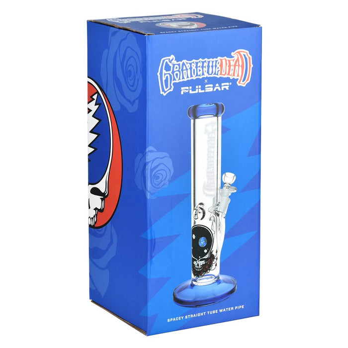 11.75" Grateful Dead Space Your Face Straight Tube Glass Bong