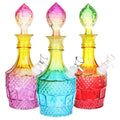 12" Vintage Decanter Ombre Glass Water Pipe - Liquor Style