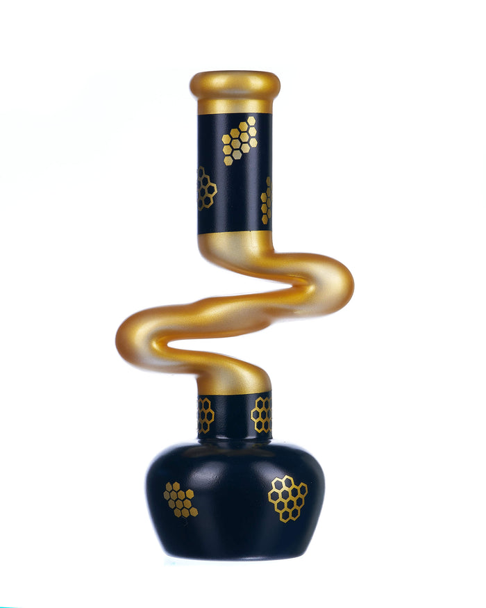 13'' Gold Navy Zig Zag Bong