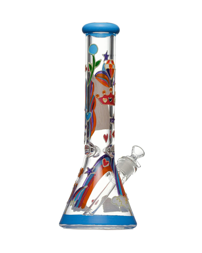 13.5” Glow in the Dark Unicorn Rainbow Bong WorldofBongs