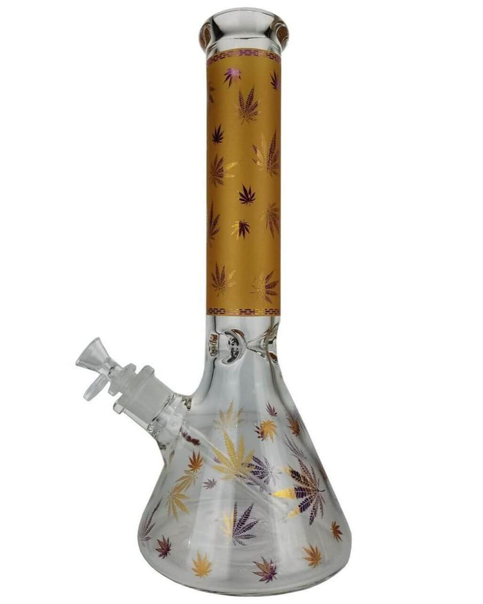 13.5'' Leaf Decal Beaker Bong