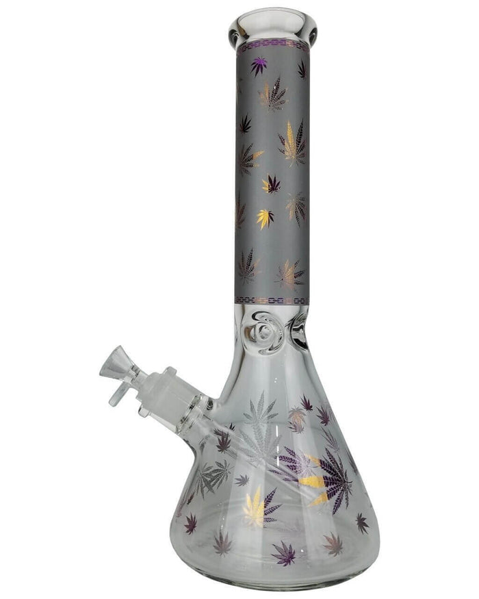 13.5'' Leaf Decal Beaker Bong