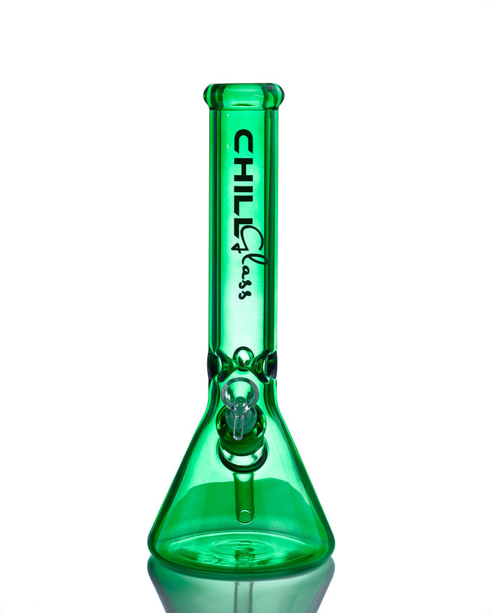 14'' Green Beaker Bong - Chill Glass Chill Glass