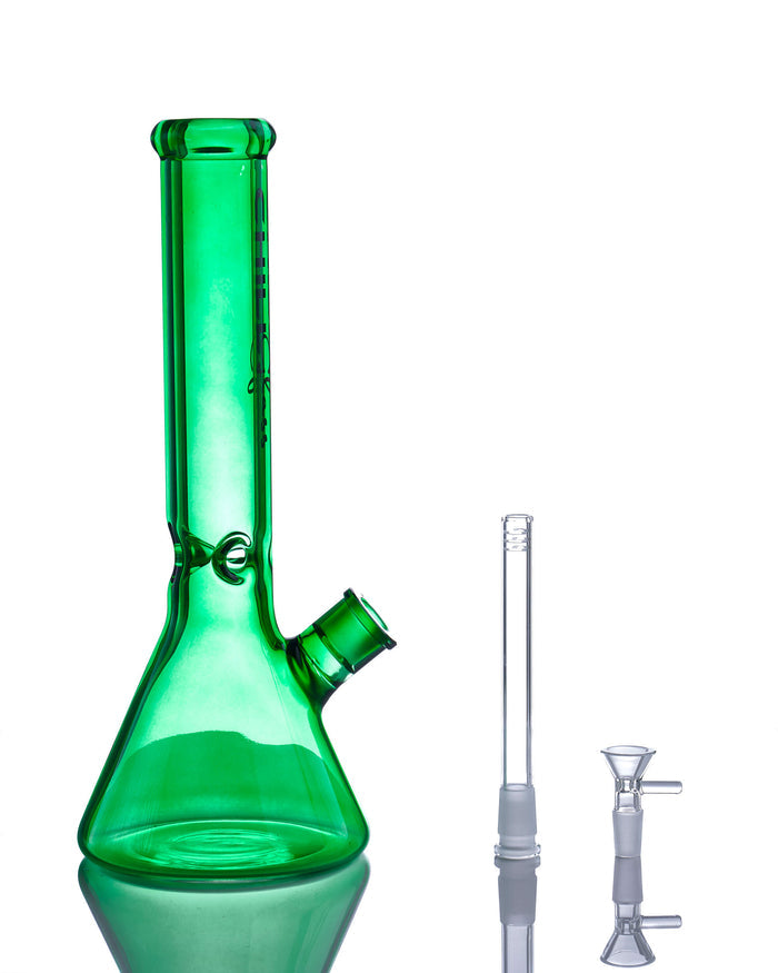 14'' Green Beaker Bong - Chill Glass Chill Glass