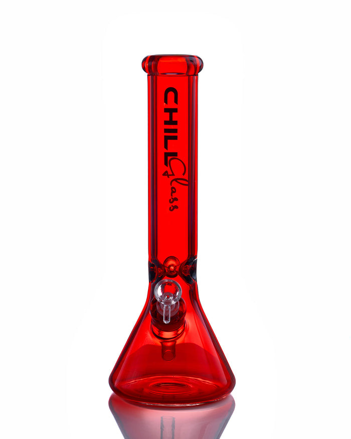 14'' Red Beaker Bong - Chill Glass Chill Glass