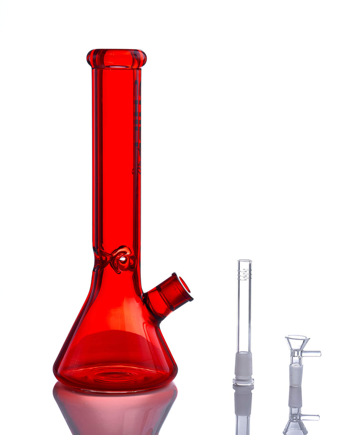 14'' Red Beaker Bong - Chill Glass Chill Glass