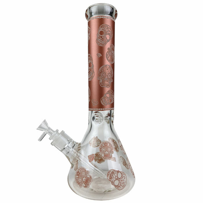 14” Skull Thick Glass Bong- Glow in the dark WorldofBongs