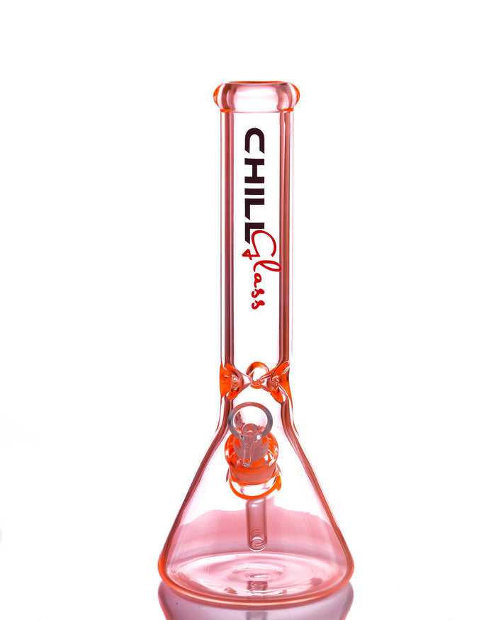 14'' UV Orange Beaker Bong - Chill Glass Chill Glass