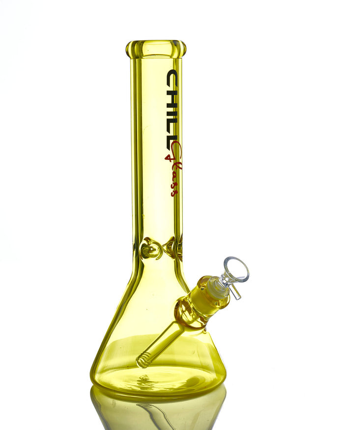 14'' Yellow Beaker Bong - Chill Glass Chill Glass