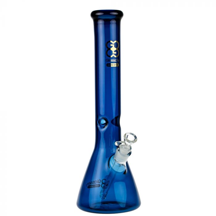 15” Limited Edition Beaker Ice Bong - Cobalt Blue