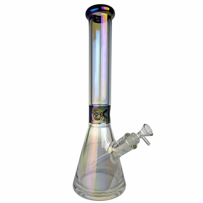16” Thick iridescent Rainbow Beaker Style Bong WorldofBongs