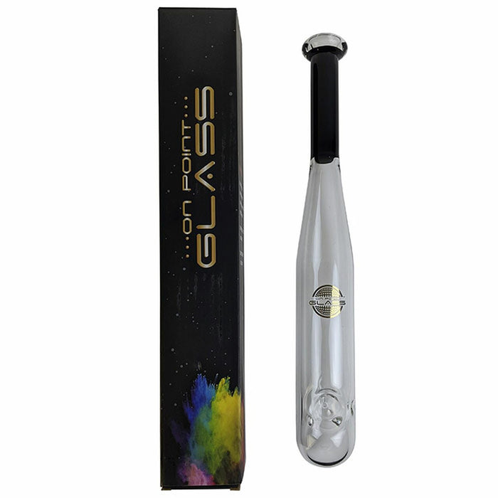 18'' Baseball Bat Spoon Hand Pipe On Point Glass