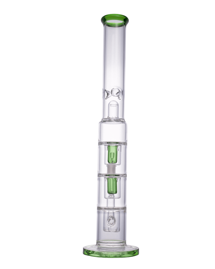 19” Huge Green Triple Perc Bong WorldofBongs
