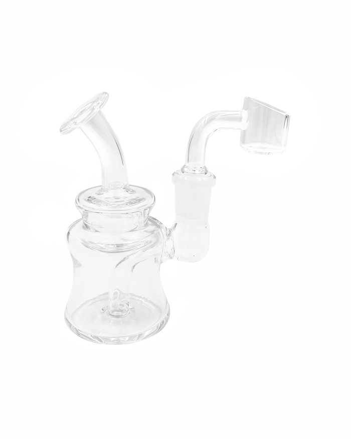 4" Clear Glass Mini Rig WorldofBongs