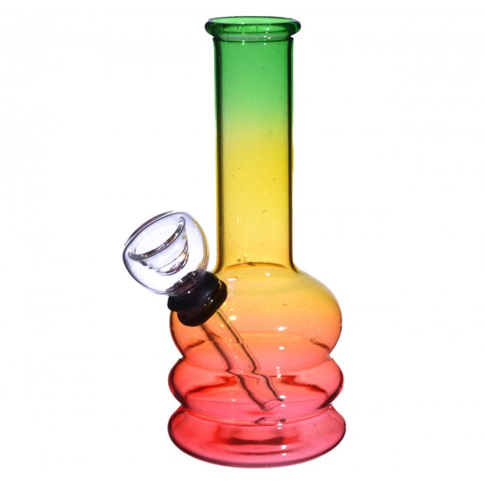 4” Glass Rasta Mini Bong with airflow control WorldofBongs