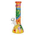 420 Hemp Leaf Glow In The Dark Beaker Glass Bong