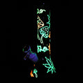 Glow in the dark leaf and mushroom bong