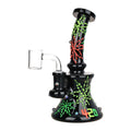 420 Neon Hemp Leaf Glow In The Dark Dab Rig - 6.5"