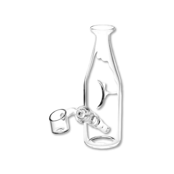 5" Bottle Style Glass Rig with Angle Cut Banger WorldofBongs