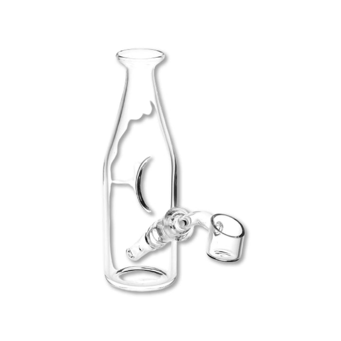 5" Bottle Style Glass Rig with Angle Cut Banger WorldofBongs