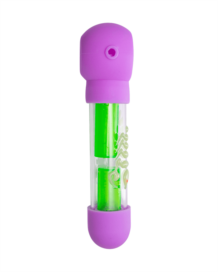 5.5'' Silicone & Acrylic Scorpion Spoon Pipe - Glows in the Dark WorldofBongs