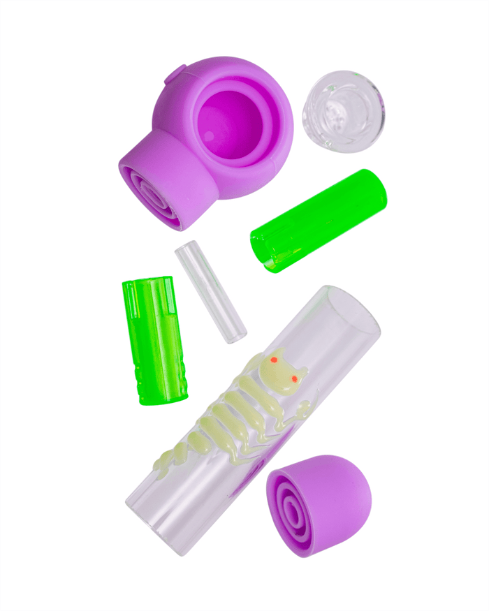 5.5'' Silicone & Acrylic Scorpion Spoon Pipe - Glows in the Dark WorldofBongs