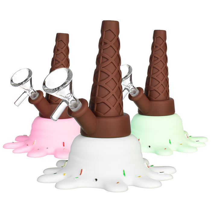 5.5” Splat Ice Cream Silicone Water Pipe WorldofBongs