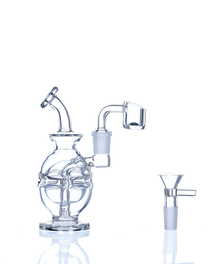 6'' Egg Mini Rig Bong w/ Banger WorldofBongs