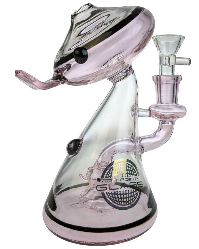 6'' Pink Quack Bong Rig w/ Banger On Point Glass