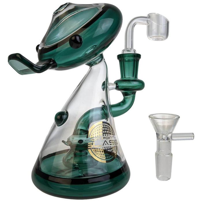 6'' Quack Bong Rig w/ Banger On Point Glass
