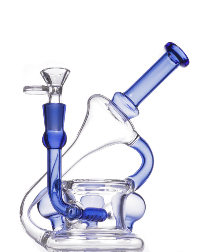 7.5'' BLUE BALLS Recycler Bong Rig w/ Banger
