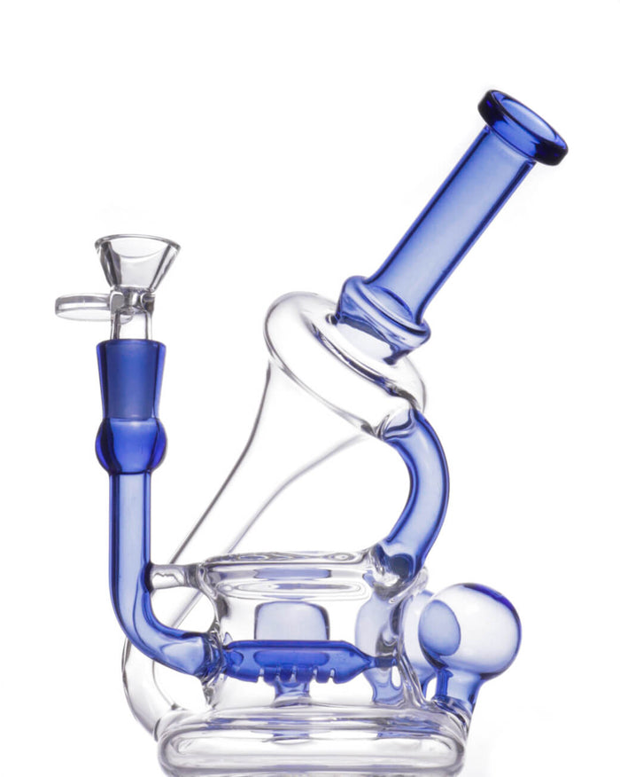 7.5'' BLUE BALLS Recycler Bong Rig w/ Banger