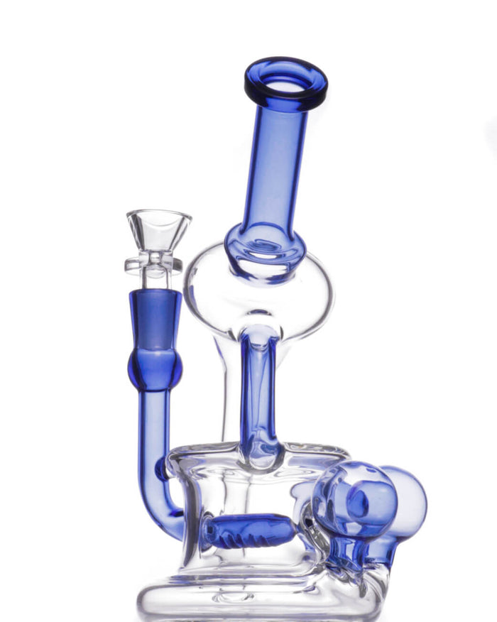 7.5'' BLUE BALLS Recycler Bong Rig w/ Banger