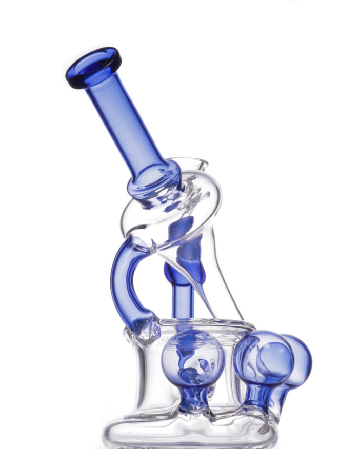 7.5'' BLUE BALLS Recycler Bong Rig w/ Banger