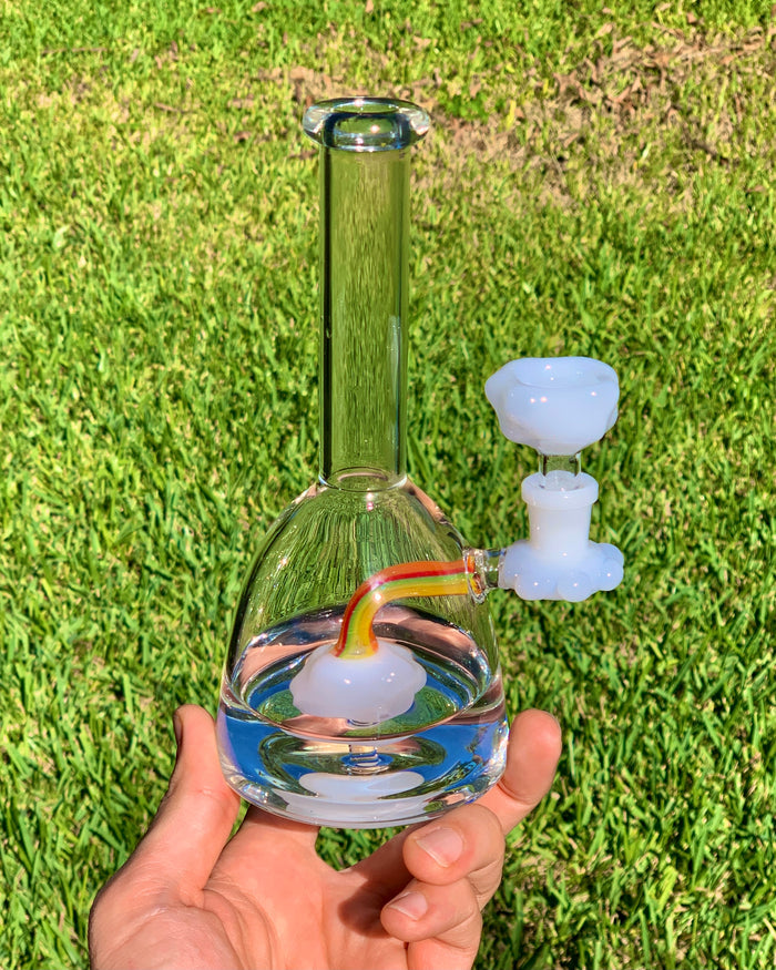 7.5" Rainbow Cloud Water Pipe