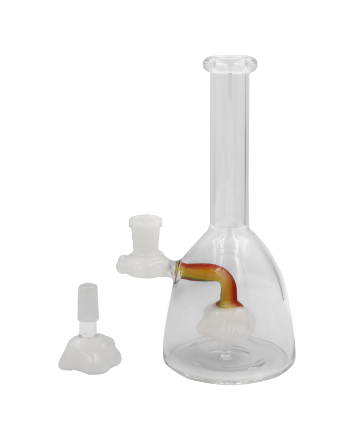 7.5" Rainbow Cloud Water Pipe WorldofBongs