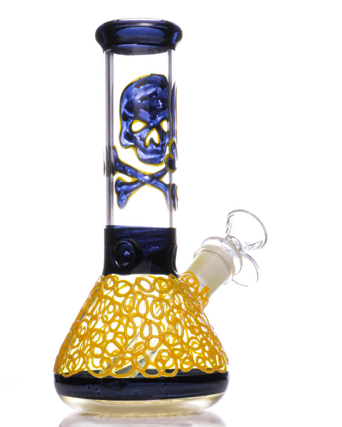 7.5'' Skull Beaker Bong - Glow In The Dark WorldofBongs