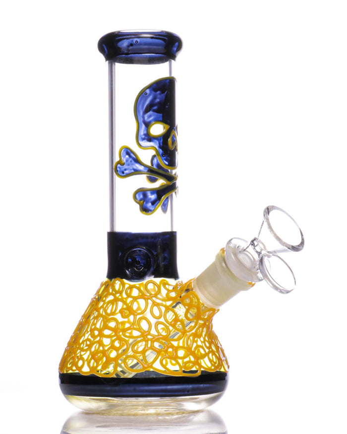 7.5'' Skull Beaker Bong - Glow In The Dark WorldofBongs