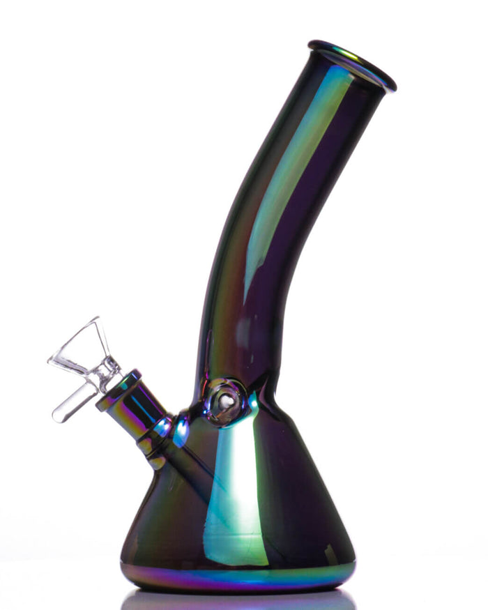 8" Bent Rainbow Beaker Bong WorldofBongs