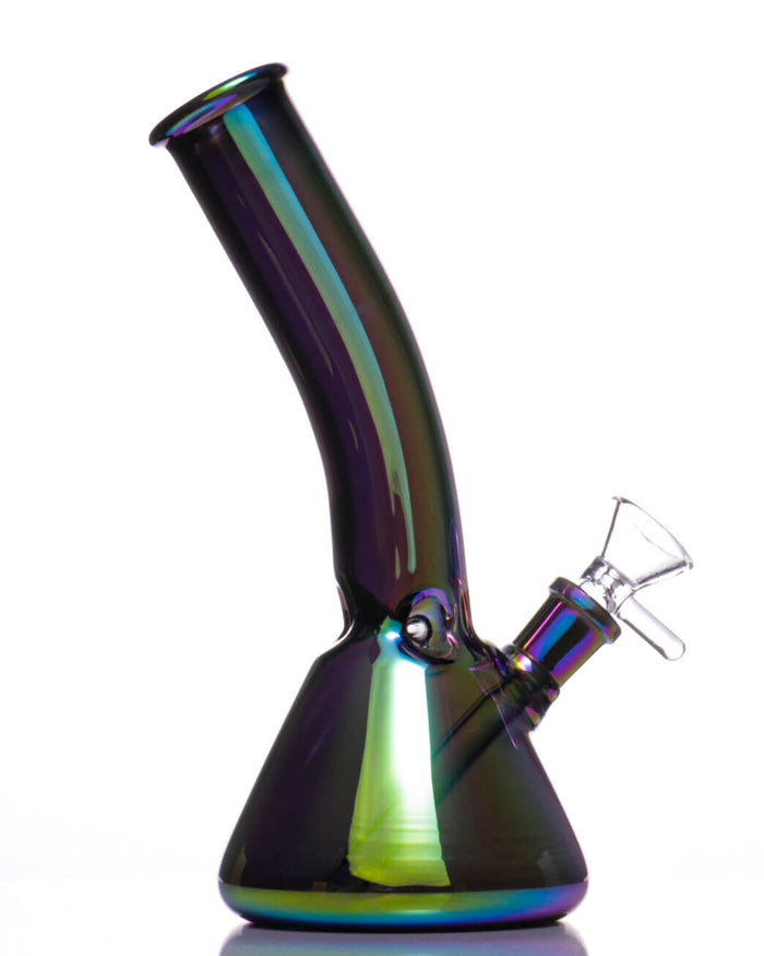 8" Bent Rainbow Beaker Bong WorldofBongs