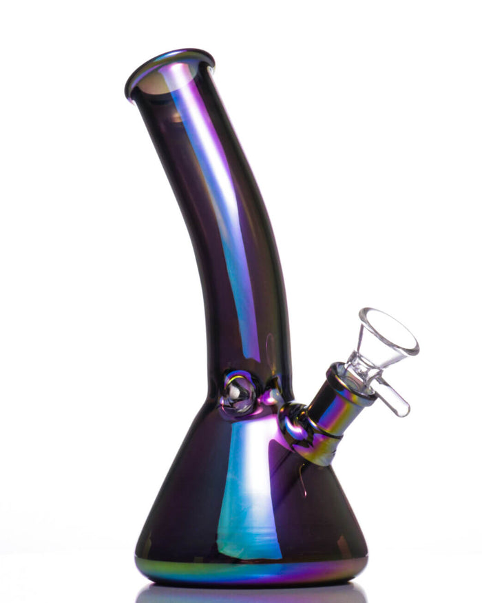 8" Bent Rainbow Beaker Bong WorldofBongs