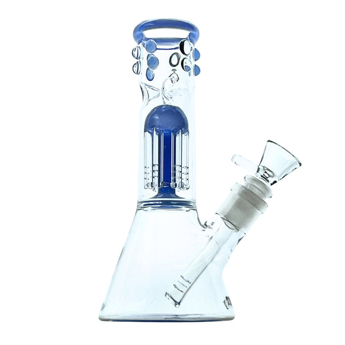 8” Glass Tree Perc Beaker Bong