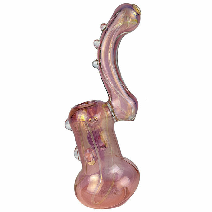 8” Gold Fumed Bubbler WorldofBongs